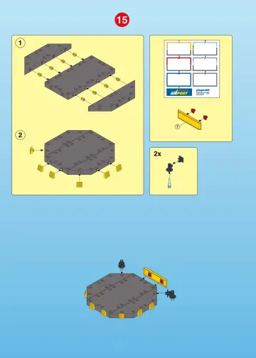 Notices de montage Playmobil 3186-A - Aéroport (16)