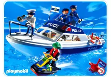 Playmobil 3190-A - Polizeiboot mit Jet Ski