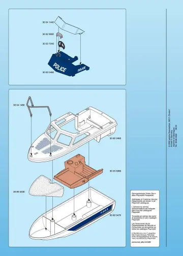 Notices de montage Playmobil 3190-A - Vedette de police/jet ski (8)