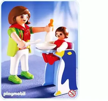 Playmobil 3208-B - Maman/Bebe/Chaise haute