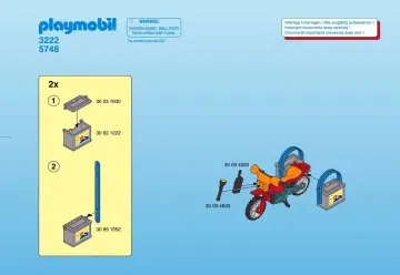 Notices de montage Playmobil 3222-A - Pilote / moto raid (1)