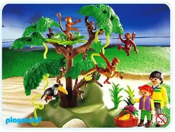 Playmobil 3238-B - Famille de singes/arbre