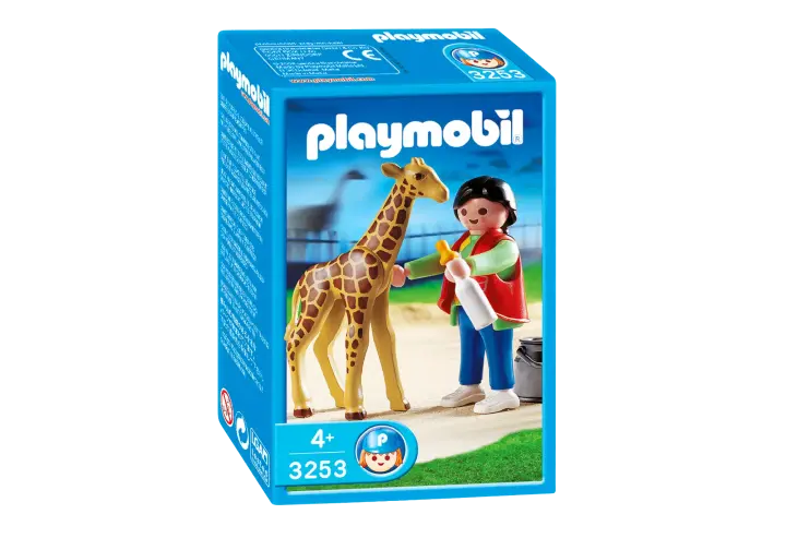 Playmobil 3253-B - Gardienne de zoo / girafon - BOX