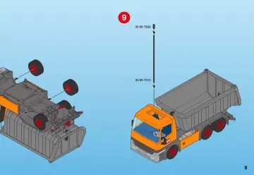 Bauanleitungen Playmobil 3265-D - Großer Muldenkipper (8)