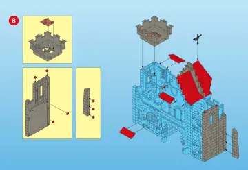 Notices de montage Playmobil 3268-A - Grand château royal (9)