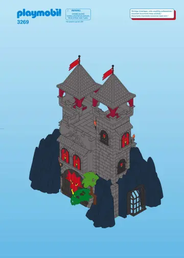 Notices de montage Playmobil 3269-B - Forteresse du Dragon rouge (1)