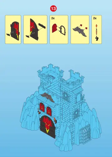 Notices de montage Playmobil 3269-B - Forteresse du Dragon rouge (14)