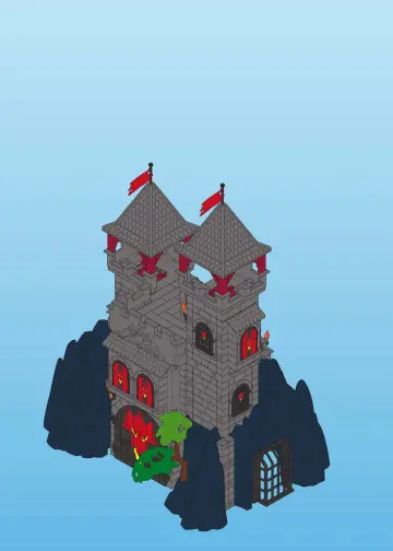 Notices de montage Playmobil 3269-B - Forteresse du Dragon rouge (16)