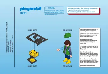 Notices de montage Playmobil 3271-C - Ouvrier/Dameuse (1)