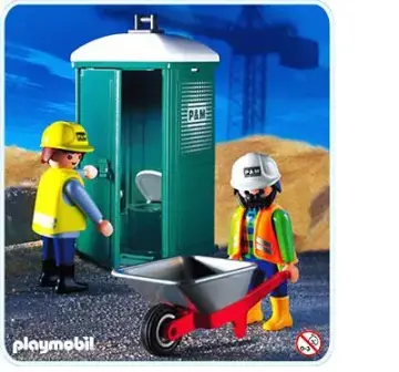 Playmobil 3275-B - Mobile Toilette/Bautrupp