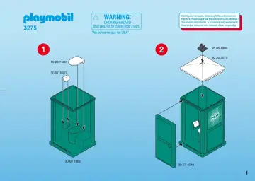 Bauanleitungen Playmobil 3275-B - Mobile Toilette/Bautrupp (1)