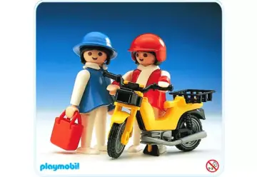 Playmobil 3302-A - 2 Hausfrauen/Moped