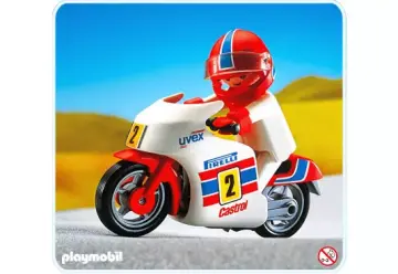 Playmobil 3303-A - Moto de course + coureur