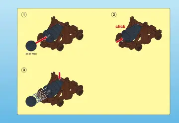 Notices de montage Playmobil 3320-B - Drachenritter mit Angriffsgeschütz (3)