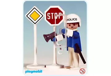 Playmobil 3324-A - Polizist/ 2 Verkehrsschilder