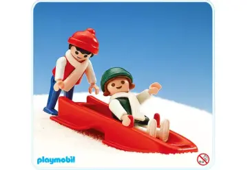 Playmobil 3327-A - 2 enfants et bobsleigh