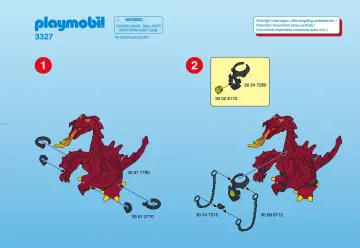 Notices de montage Playmobil 3327-B - Roter Drache (1)