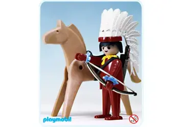 Playmobil 3351-A - Indianer-Häuptling/Pferd