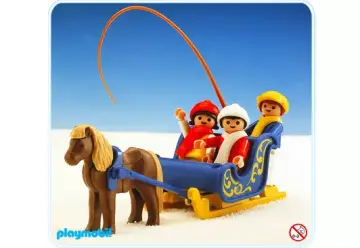 Playmobil 3391-A - Traîneau attelle poneys / enfants