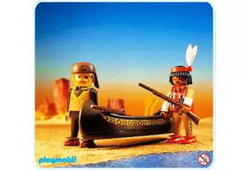 Playmobil 3397-A - Indianer und Trapper mit Kanu