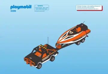 Bauanleitungen Playmobil 3399-A - Speedster-Rennboot mit Pickup (1)