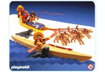 Playmobil 3466-A - Esquimaux traîneaux kajak