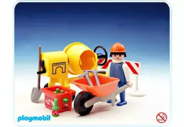 Playmobil 3562-A - Bauarbeiter/Mörtelmischer