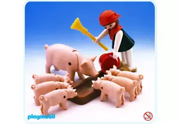 Playmobil 3566-A - fille/porc/porcelets