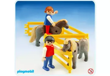 Playmobil 3579-A - 2 Kinder/2 Pony