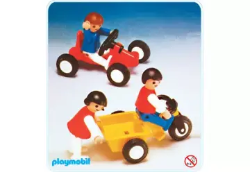 Playmobil 3596-A - enfants+vehicule