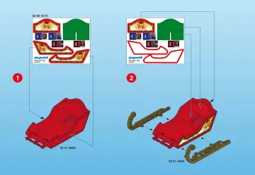 Bauanleitungen Playmobil 3604-A - Rentierschlitten/Santa Claus (2)