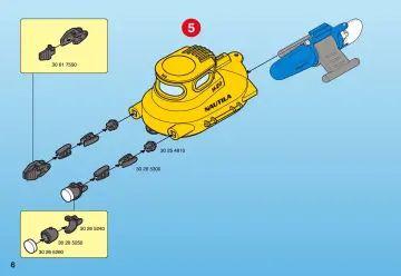 Notices de montage Playmobil 3611-A - Explorateur / sous-marin jaune (6)