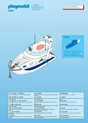 Bauanleitungen Playmobil 3645-B - Große Motoryacht (1)