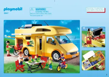 Notices de montage Playmobil 3647-A - Famille / camping car (1)