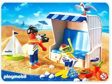 Playmobil 3660-B - Maman / enfant / banquette de plage