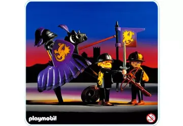 Playmobil 3669-A - Chevalier noir / 2 écuyers