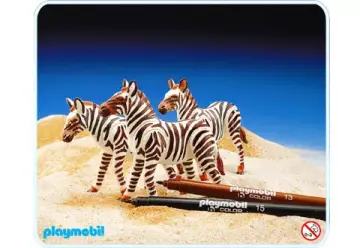 Playmobil 3673-A - Color / 3 Zebras