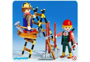 Playmobil 3691-A - 2 Bauarbeiter mit Leiter