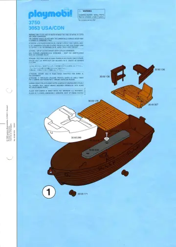 Notices de montage Playmobil 3750-A - Bateau pirate (1)