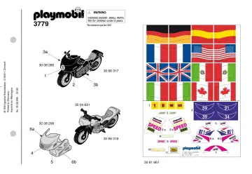 Notices de montage Playmobil 3779-A - 2 motos de course / pilotes (1)