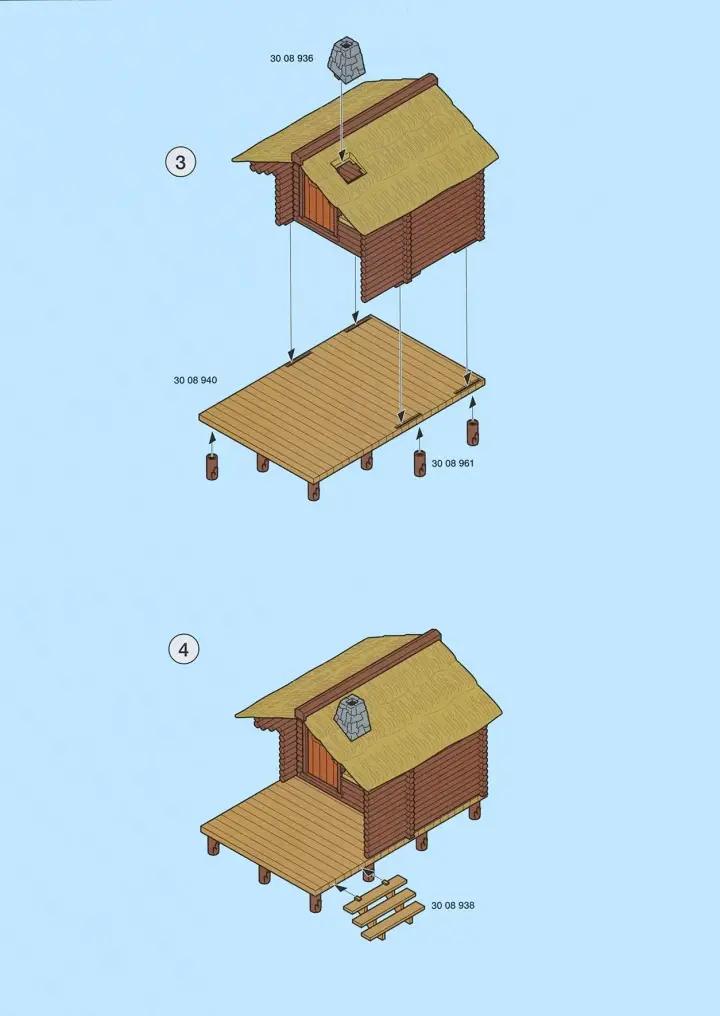 Bauanleitungen Playmobil 3826-A - Blockhütte (2)