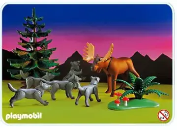 Playmobil 3829-A - Elch/Wolfsrudel