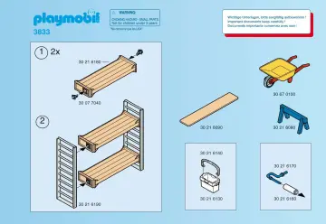 Bauanleitungen Playmobil 3833-A - Baugerüst mit Handwerkern (1)