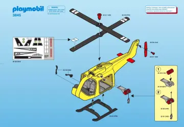 Notices de montage Playmobil 3845-A - Hélicoptère de sauvetage (1)