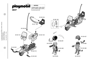 Bauanleitungen Playmobil 3847-A - TV-Motorrad (1)