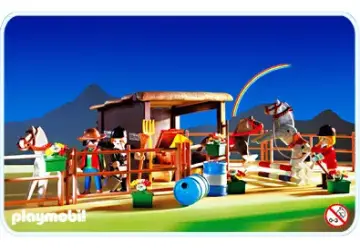 Playmobil 3855-A - Cavaliers / enclos manège