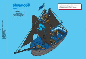 Bauanleitungen Playmobil 3860-A - Schwarzer Korsarensegler (1)