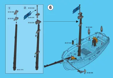 Bauanleitungen Playmobil 3860-A - Schwarzer Korsarensegler (6)