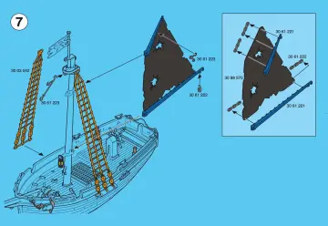 Bauanleitungen Playmobil 3860-A - Schwarzer Korsarensegler (7)