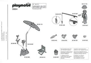 Notices de montage Playmobil 3864-A - Pêcheur / parasol (1)